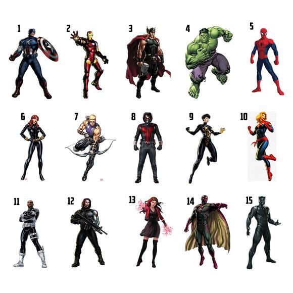 Kit Adesivo Vingadores Diversos Personagens