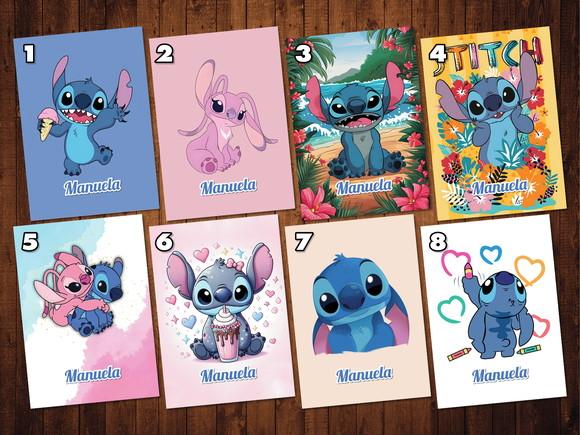 Lilo e Stitch / Adesivo Capa Caderno / A4