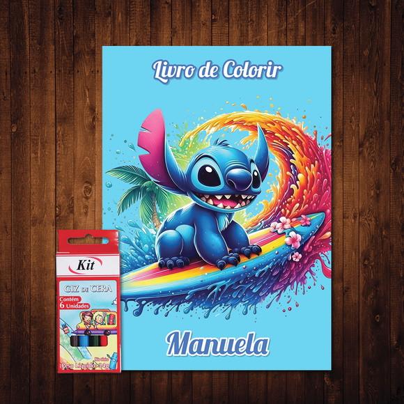 Lilo e Stitch / Livro de Colorir / Giz de Cera