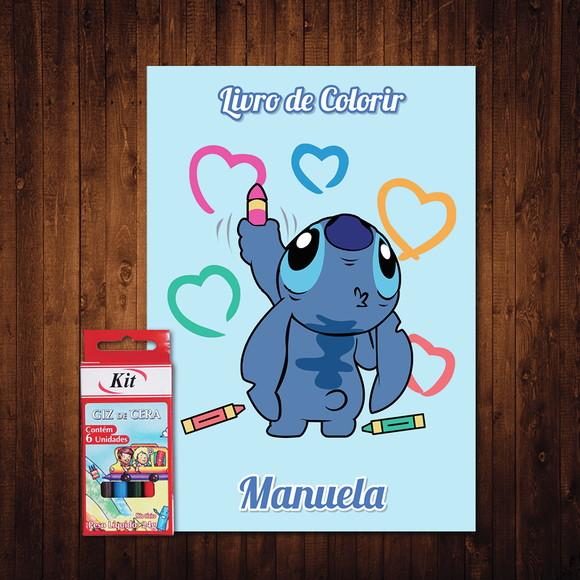 Lilo e Stitch / Livro de Colorir / Giz de Cera