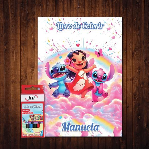 Lilo e Stitch / Livro de Colorir / Giz de Cera