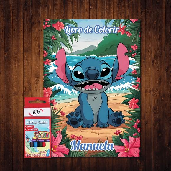 Lilo e Stitch / Livro de Colorir / Giz de Cera