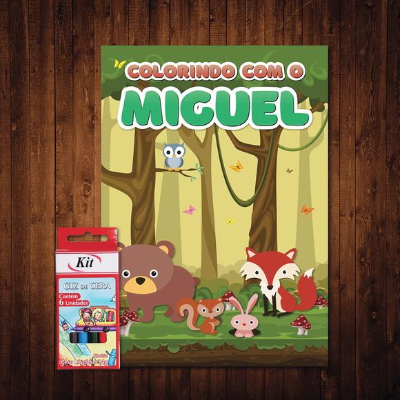 Livro de Colorir / Bosque Encantado / 15x21cm / Giz de Cera