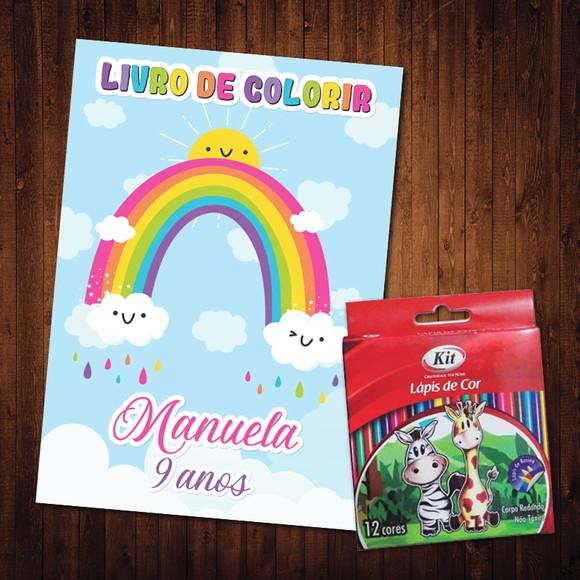 Livro de Colorir / Chuva de Bênçãos / Lápis de Cor