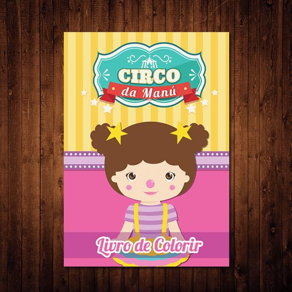 Livro de Colorir / Circo Encantado / 15x21cm / 12 Desenhos