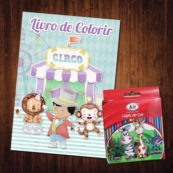 Livro de Colorir / Circo Encantado / 15x21cm / Lápis de Cor