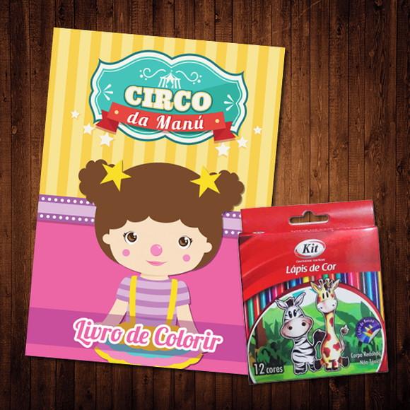 Livro de Colorir / Circo Encantado / 15x21cm / Lápis de Cor