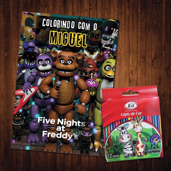 Livro de Colorir / Five Nights at Freddy's / Lápis de Cor