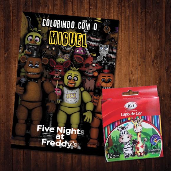 Livro de Colorir / Five Nights at Freddy's / Lápis de Cor