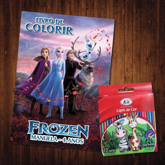 Livro de Colorir / Frozen / Lápis de Cor / 15x21cm