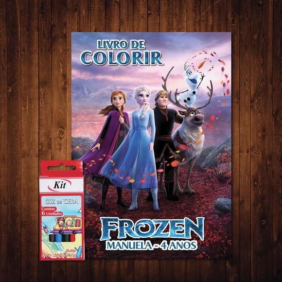 Livro de Colorir / Frozen / Giz de Cera / 15x21cm