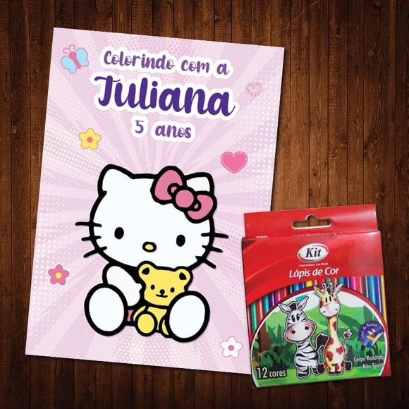 Livro de Colorir / Hello Kitty / 15x21cm / Lápis de Cor