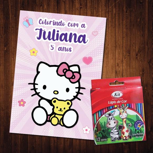 Livro de Colorir / Hello Kitty / 10x15cm / Lápis de Cor