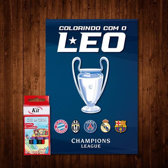Livro de Colorir / Liga dos Campeões / 15x21cm / Giz de Cera