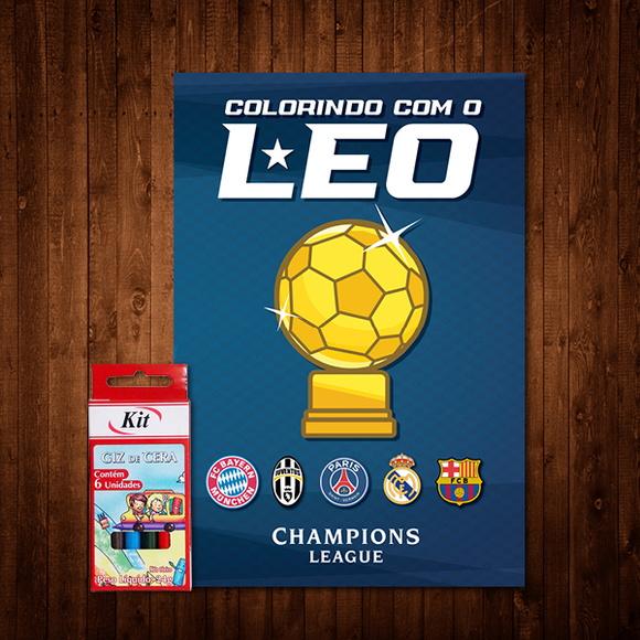 Livro de Colorir / Liga dos Campeões / 15x21cm / Giz de Cera