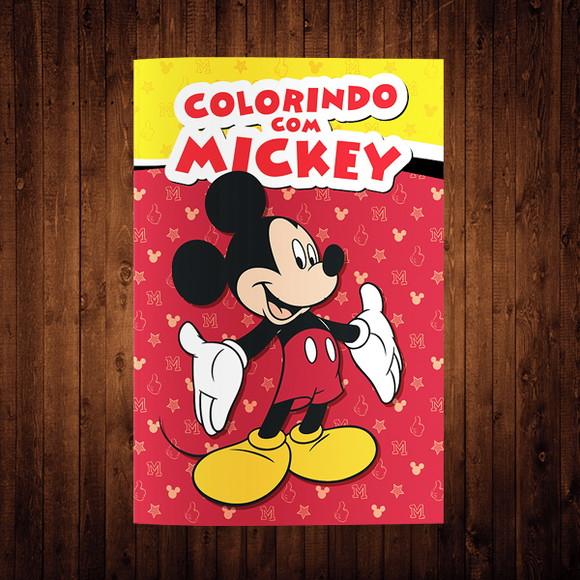 Livro de Colorir / Mickey / 10x15cm / 12 Desenhos