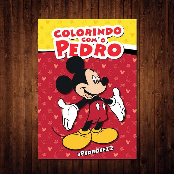 Livro de Colorir / Mickey / 10x15cm / 12 Desenhos