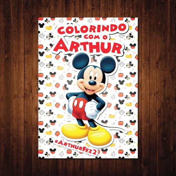 Livro de Colorir / Mickey / 15x21cm / 12 Desenhos