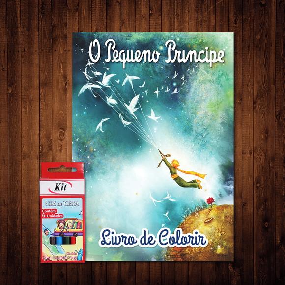 Livro de Colorir / O Pequeno Príncipe (Giz de Cera)