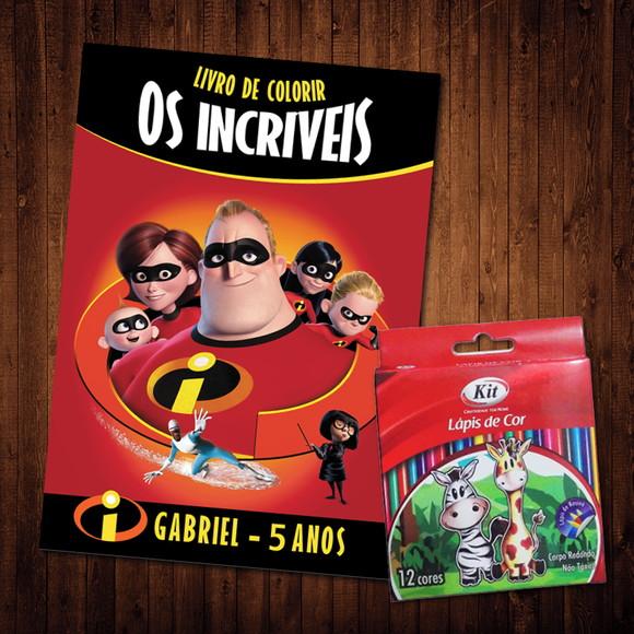 Livro de Colorir / os Incríveis (lápis de Cor)