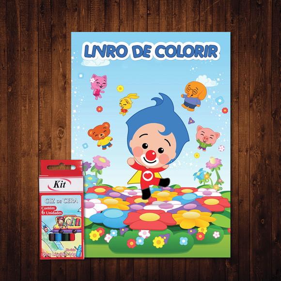 Livro de Colorir / Palhaço Plim Plim / 15x21cm / Giz de Cera