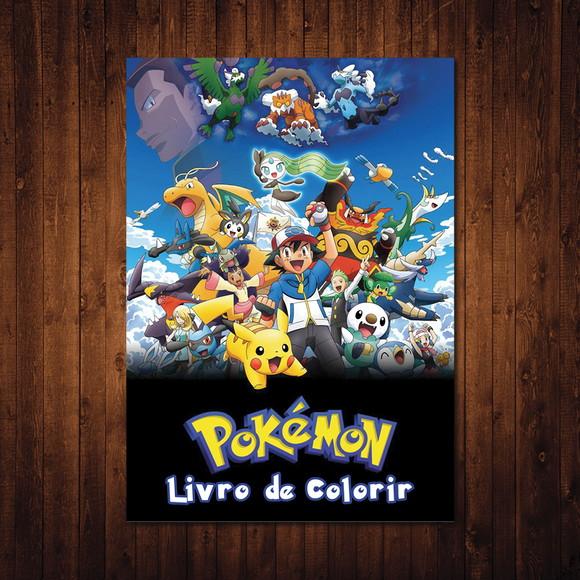 Livro de Colorir / Pokemon / 15x21cm / 12 Desenhos