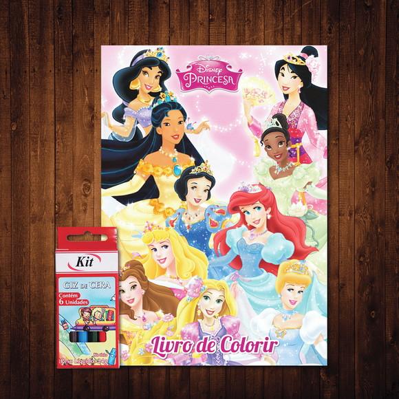 Livro de Colorir / Princesas / 15x21cm / Giz de Cera