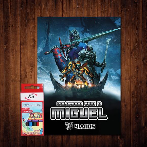 Livro de Colorir / Transformers (Giz de Cera)