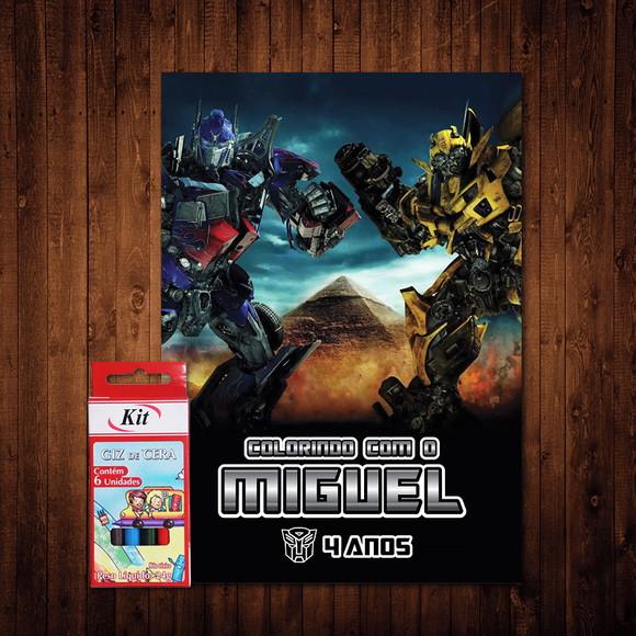 Livro de Colorir / Transformers (giz de Cera)