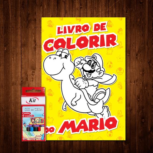 Livro de Colorir do Mario (Giz de Cera)