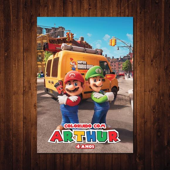 Livro de Colorir do Mario / 15x21cm / 12 Desenhos