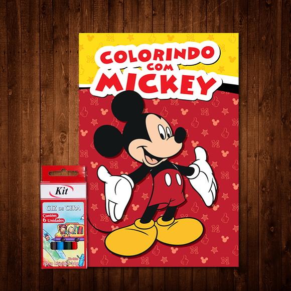 Livro de Colorir do Mickey (giz de Cera)