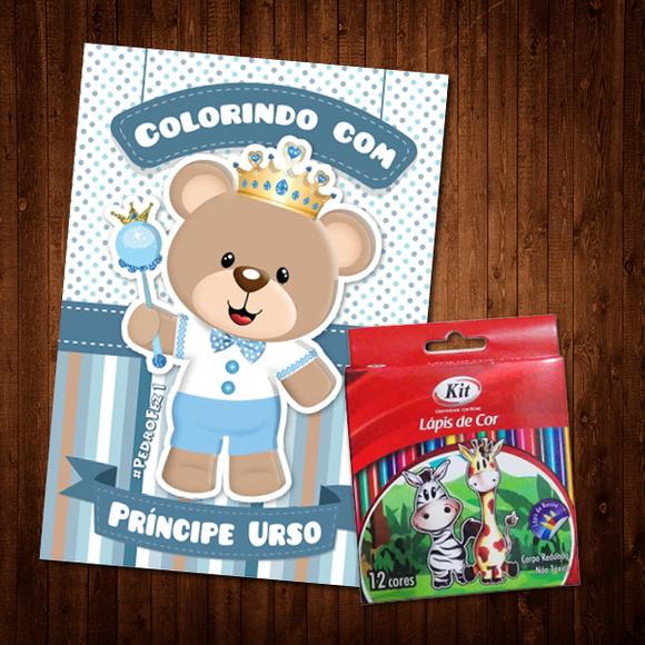 Livro de Colorir do Príncipe Urso (lápis de Cor)