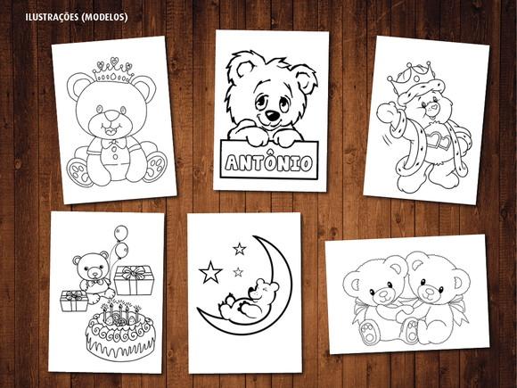 Livro de Colorir do Príncipe Urso (Giz de Cera)