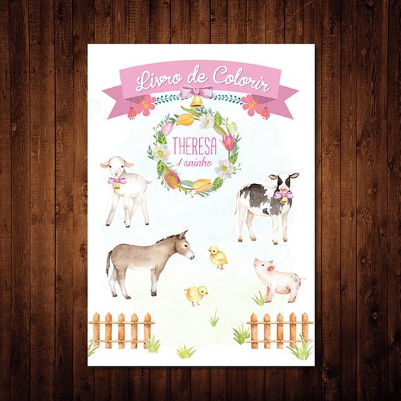 Livro de Colorir Fazendinha Candy Colors (10x15cm)