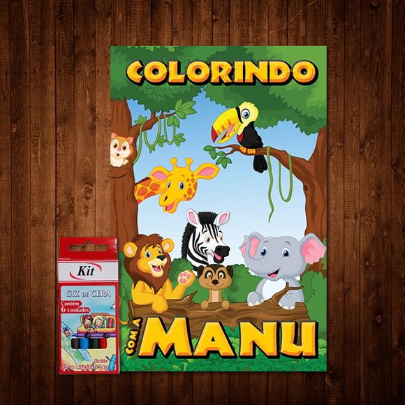 Livro de Colorir Floresta (Giz de Cera)