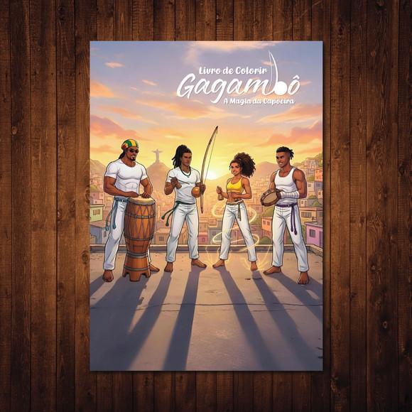 Livro de Colorir Gagambô Magia da Capoeira 15x21cm