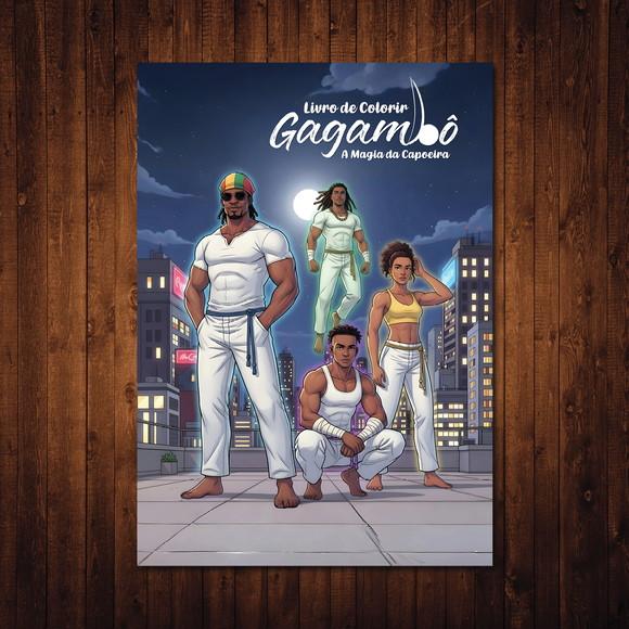 Livro de Colorir Gagambô Magia da Capoeira 15x21cm