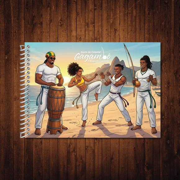 Livro de Colorir Gagambô Magia da Capoeira Espiral A5