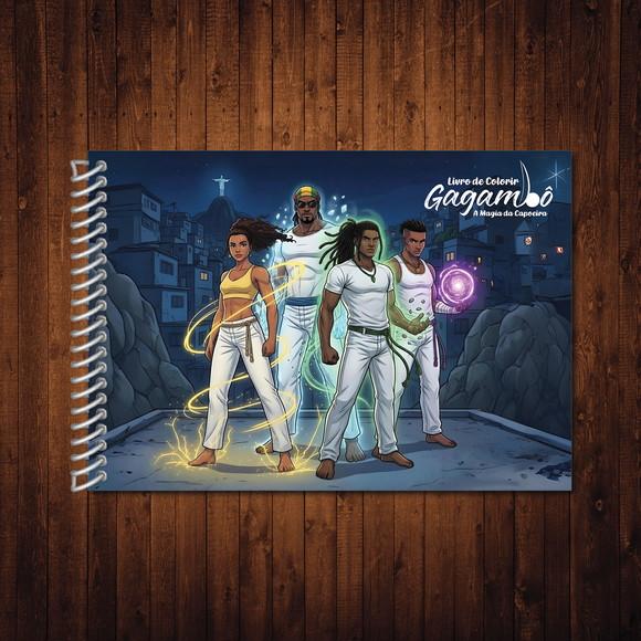 Livro de Colorir Gagambô Magia da Capoeira Espiral A5