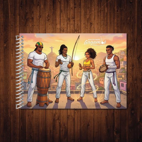 Livro de Colorir Gagambô Magia da Capoeira Espiral A5