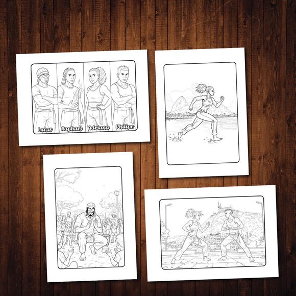 Livro de Colorir Gagambô Magia da Capoeira Wire-o A5