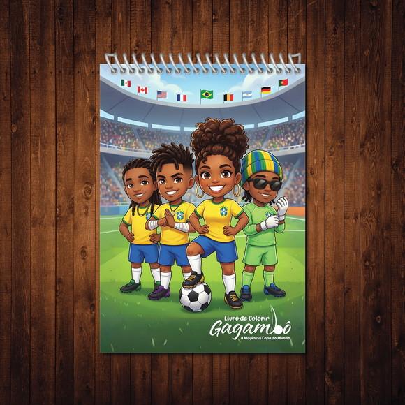 Livro de Colorir Gagambô Magia da Copa do Mundo Espiral A5