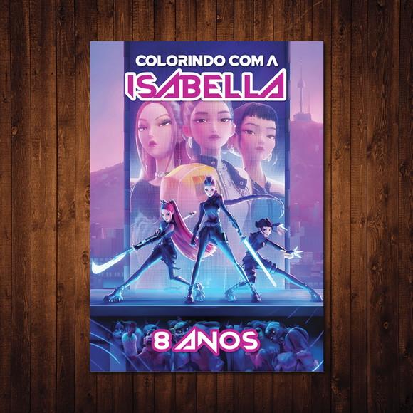 Livro de Colorir Guerreiras do Kpop 15x21cm 12 Desenhos