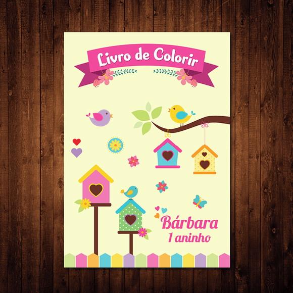 Livro de Colorir Jardim dos Passarinhos (10x15cm)