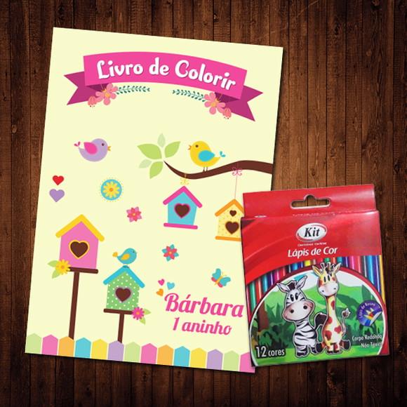 Livro de Colorir Jardim dos Passarinhos (lápis de Cor)
