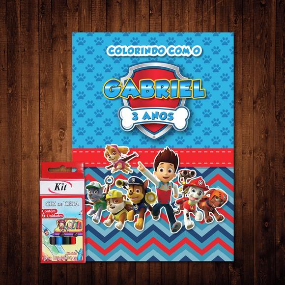 Livro de Colorir Patrulha Canina (giz de cera)