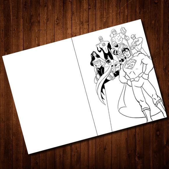 Livro de Colorir Vingadores e Liga da Justiça / Giz de Cera