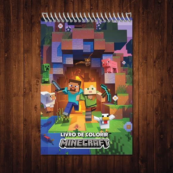 Minecraft / Livro de Colorir / Risque e Rabisque / Espiral A5