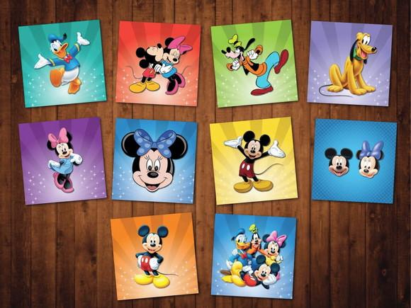 Minnie e Mickey / Jogo da Memória e Dominó / mdf / Organza